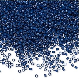 Seed beads, Delica 11/0, duracoat opaque navy blue, 7,5 gram. DB2143V